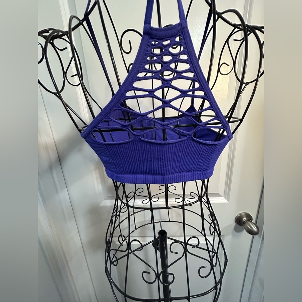 Intimately by Free People Women's Purple‎ Ribbed Bralette - Picture 2 of 2